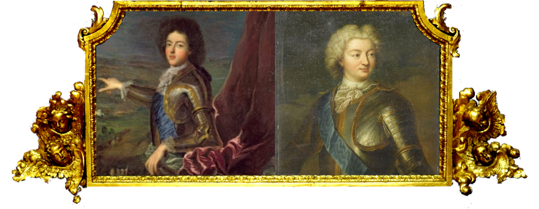 Duca del Maine a sinistra, Conte di Tolosa a destra