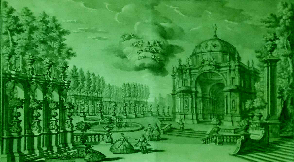 Disegno per la Scena che serv per la Serenata al Teatro Regio San Carlo 