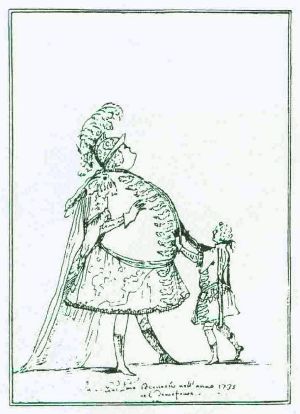 Bernacchi nel Demofonte di Schiassi, disegno di Antonio Maria Zanetti, Venezia 1735 