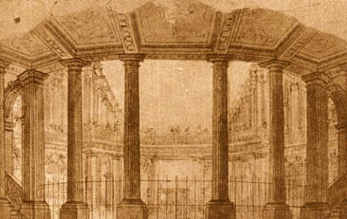 scenografia da LA CLEMENZA DI TITO di Galuppi, Torino 1760