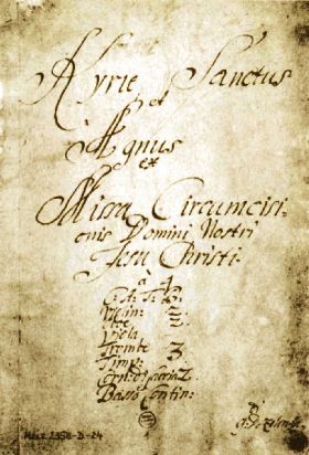 frontespizio Missa Circumcisionis di Zelenka