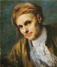 Jacopo Amigoni, autoritratto (particolare da un suo quadro dedicato a Farinelli)