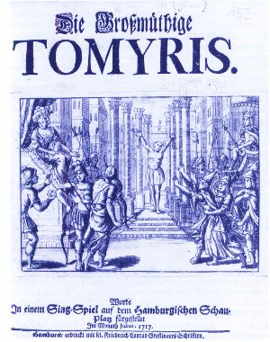 Frontespizio di Tomyris di Keiser, 1717