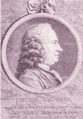 Charles de Brosses, incisione