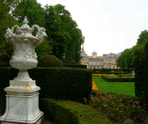 Visuale Parterre de La Fama dal Palazzo lato Sud verso la Fontana de La Fama