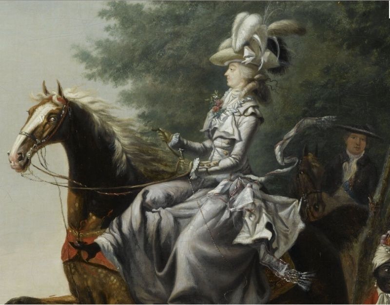 Maria Antonietta in abiti da caccia