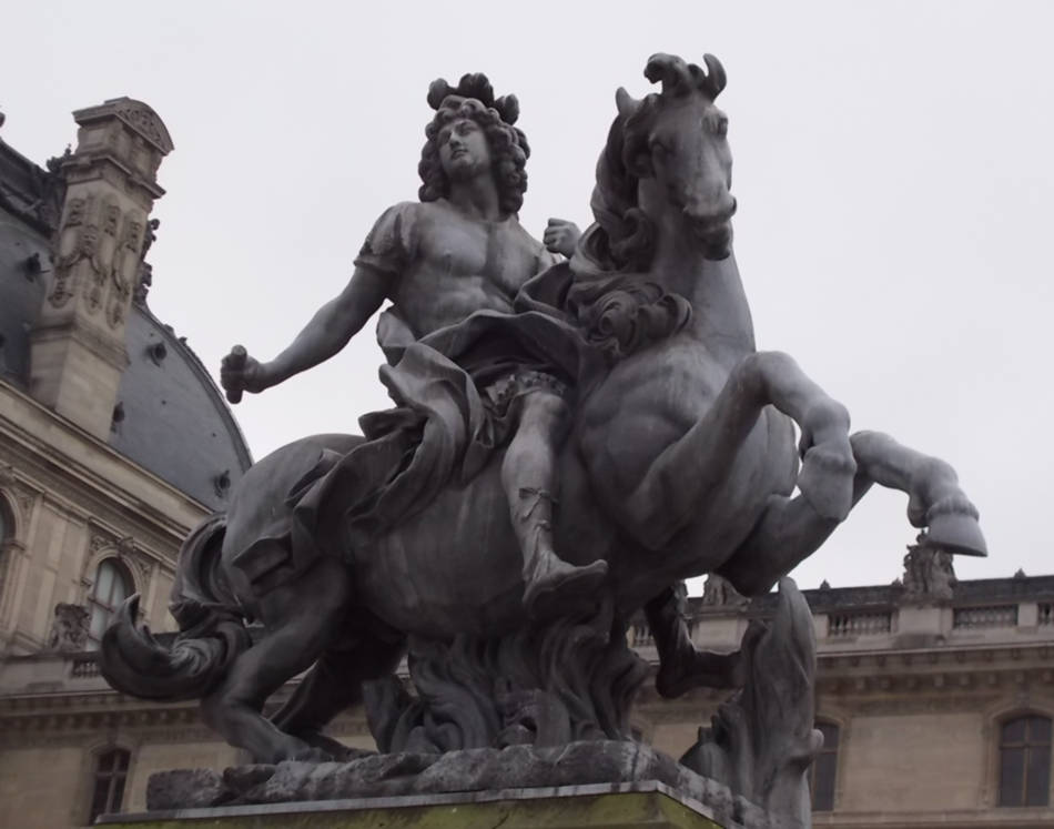 Copia della Statua Bernini/Girardon su Luigi XIV/Curzio Marzio