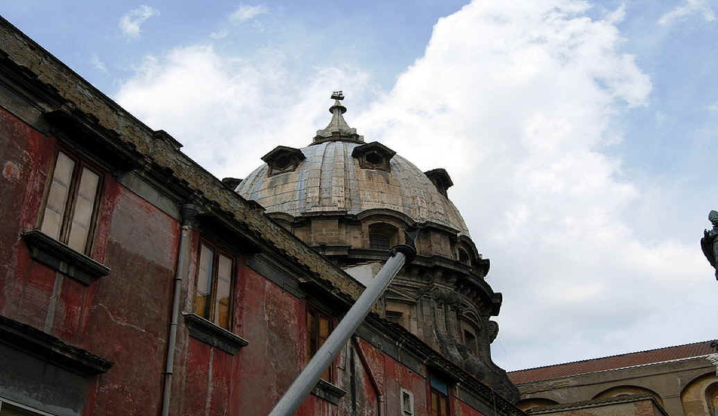 Vista della Cupola  della Real Cappella del Tesoro di San Gennaro a Napoli