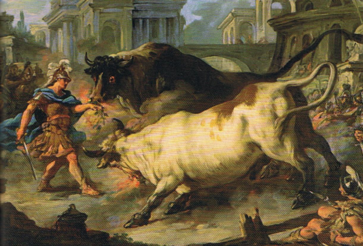 Giasone calma i tori