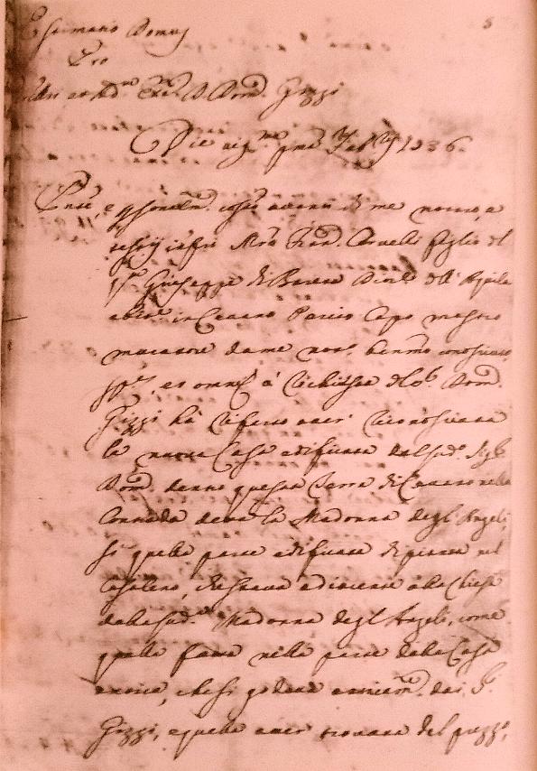 Prima Pagina della Stima della Casa Palaziata di Domenico Gizzi