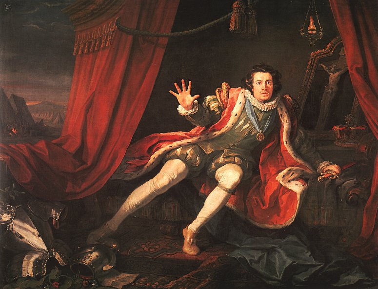 David Garrick interprete di Riccardo III - 1745 al Druy Lane