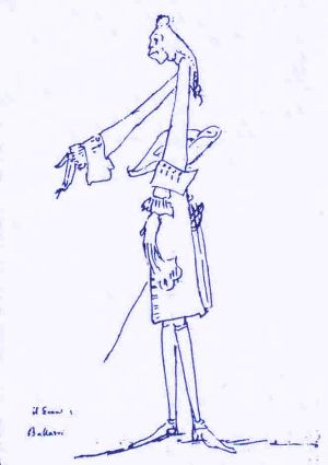 Filippo Balatri, caricatura di Antonio Maria Zanetti