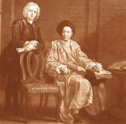 Maurice Green seduto con Johm Hoadly, 1747