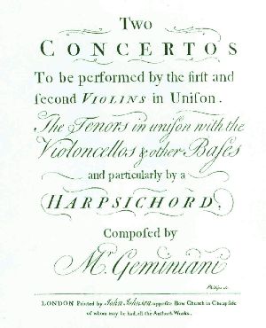 Two Concertos di Geminiani