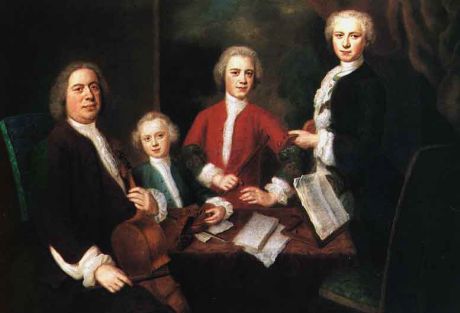 Bach con alcuni dei suoi figli