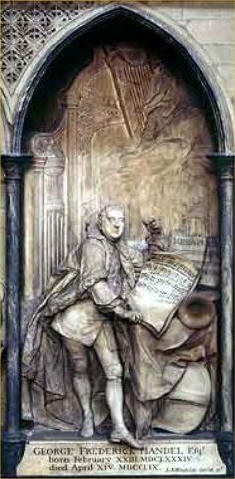 Il monumento funebre di Handel nella Westminster Abbey, opera di Louis Franois Roubiliac, 1761