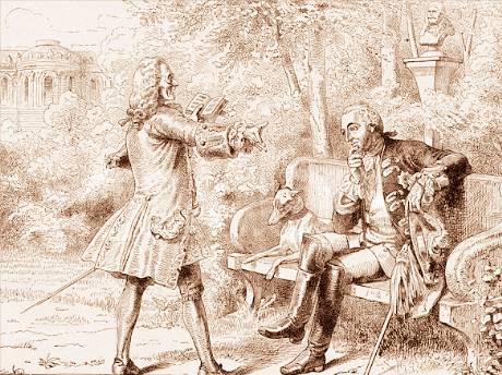 Federico II con Voltaire