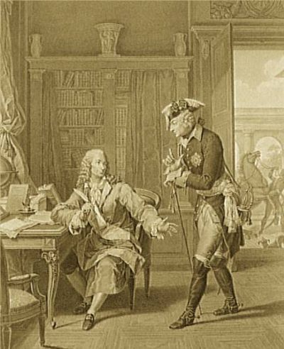 Voltaire con Federico II