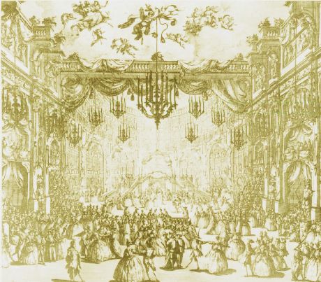 Palcoscenico Teatro San Carlo di Napoli, scenografia di Vincenzo Re